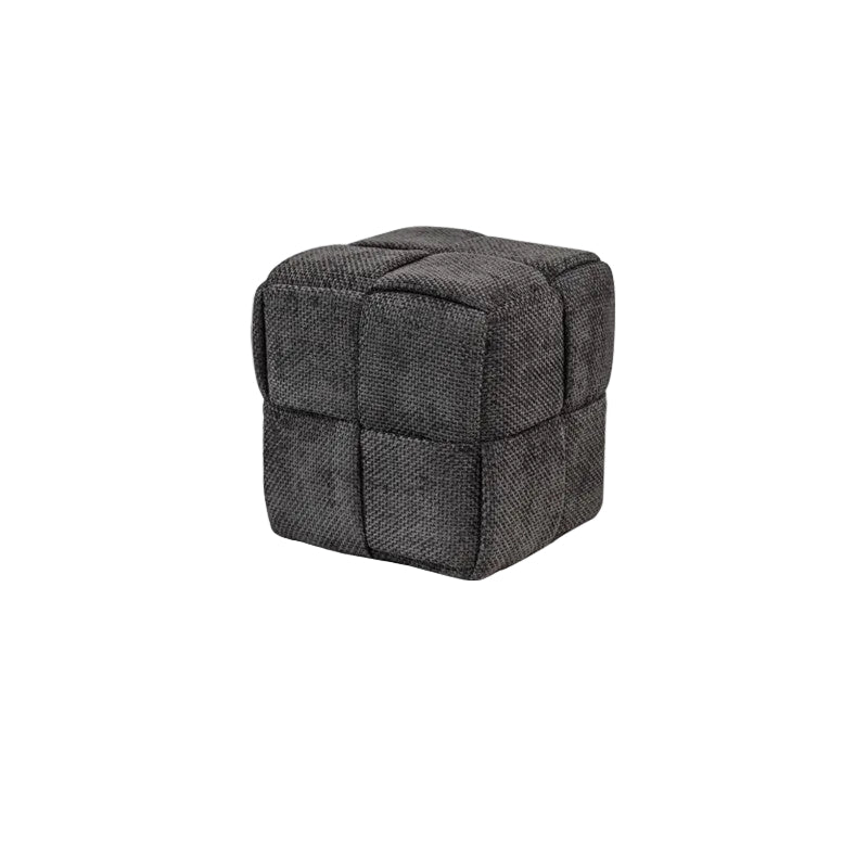MOMO Chenille Stool | Soft Upholstered Ottoman for Living Room & Entryway - alternate view 15