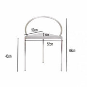 MOMO Iron Dining Chair | Circle Back Geometric Chair | Triangular Seat Accent Dining Chair - alternate view 5