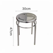 MOMO Stainless Steel Stool | Mirror-Polished Round Seat | Minimalist Accent Stool - alternate view 6