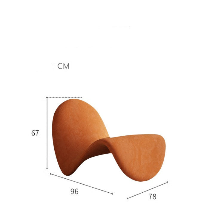MOMO Tongue Lounge Chair | Sculptural Organic Single Chair for Living Room & Balcony - alternate view 5