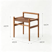 MOMO Scandinavian Rope-Woven Armchair Stool | Solid Beech Frame with Hand-Woven Seat - alternate view 11
