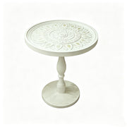 French Retro Carved Round Side Table