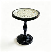 French Retro Carved Round Side Table