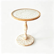 French Retro Carved Round Side Table