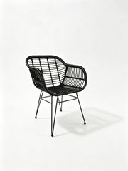 Rattan Outdoor Chair | PE Rattan & Iron Frame