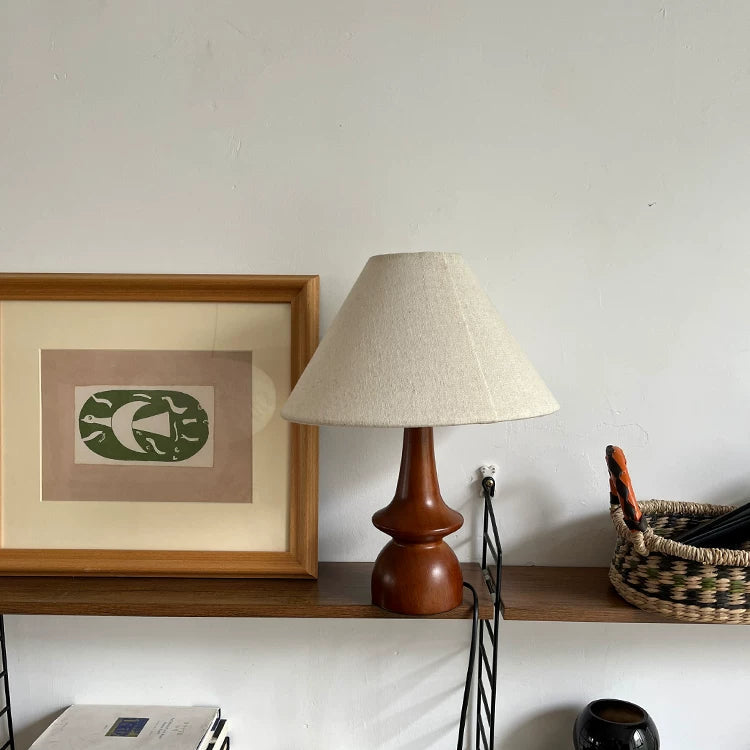 Rubber Wood Table Lamp-GQ11