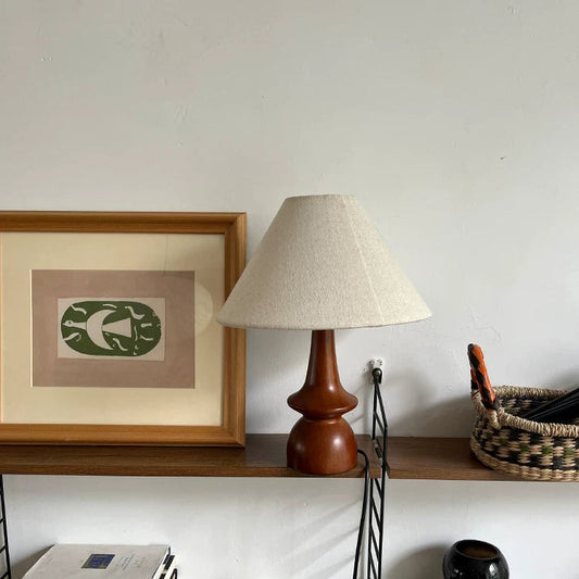 Rubber Wood Table Lamp-GQ11