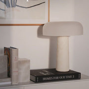 Nordic Travertine & Glass Mushroom Table Lamp-GQ18