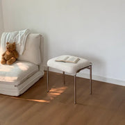 Upholstered Makeup Stool with Metal Frame