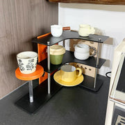 Wooden Corner Cup & Coffee Rack