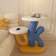 OK Resin Two-Tier Side Table
