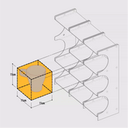 Expandable Aluminum Mug Rack & Display Shelf