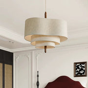 Wabi-Sabi Fabric & Iron Pendant Light-GQ12