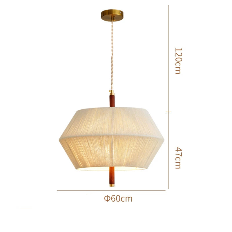 Wabi-Sabi Fabric Pendant Light-GQ19