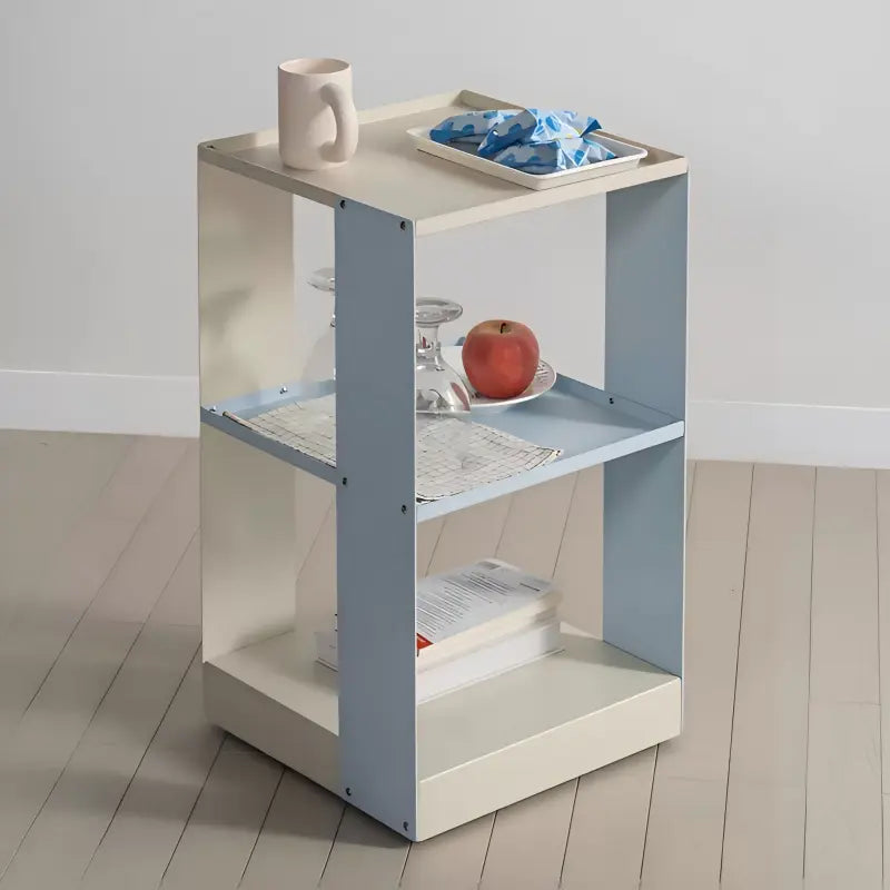3-Tier Iron Snack Storage Cart with Wheels