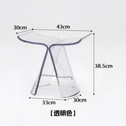 Transparent Acrylic Sculptural Low Stool