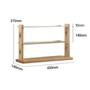 Wooden Mug Rack with Aluminum Shelves