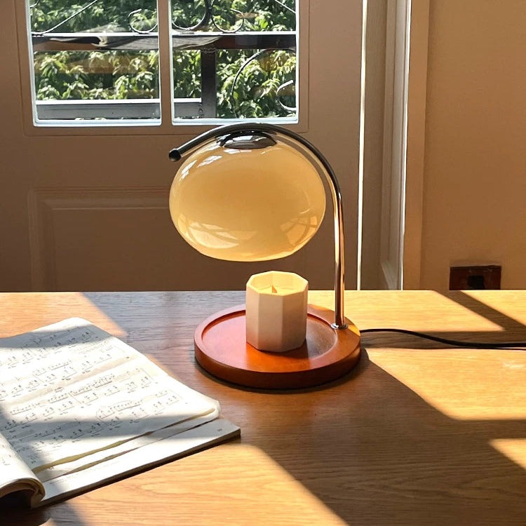 Vintage Solid Wood Wax Melt Lamp-GQ04