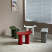Curved Plastic Shoe-Changing Stool