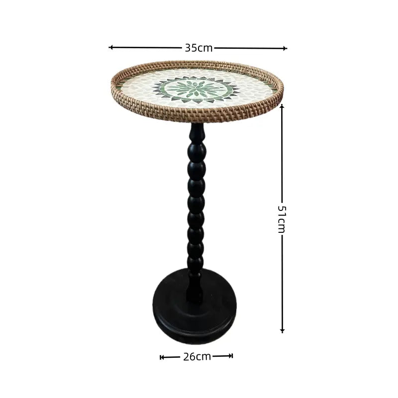 Bohemian Rattan Side Table