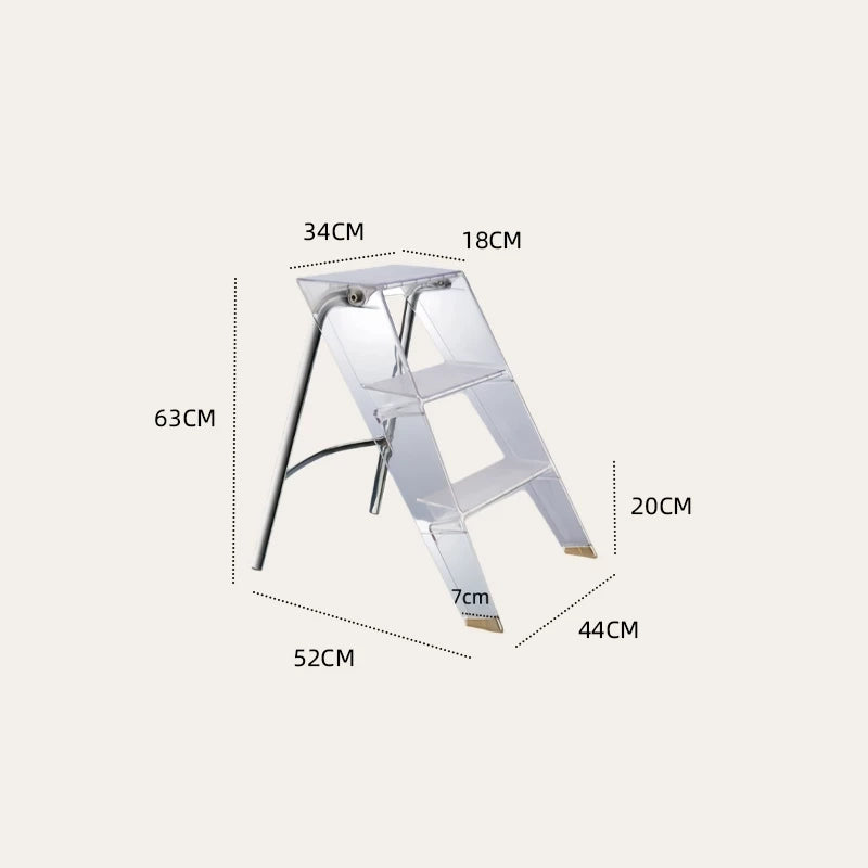 3-Step Household Ladder with Non-Slip Steps
