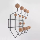 Walnut wood ball with black hook