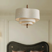 Wabi-Sabi Fabric & Iron Pendant Light-GQ12