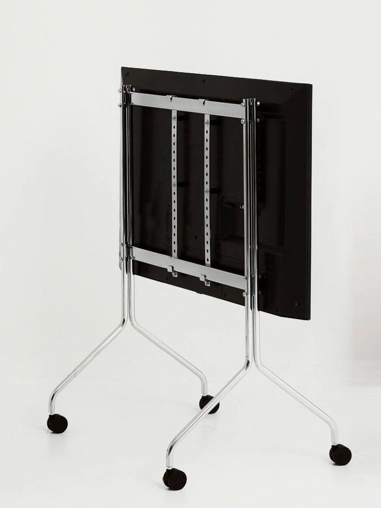 MOMO Stainless Steel Mobile Television Stands | 43–75 Inch Height-Adjustable Rolling Display Stand - alternate view 4