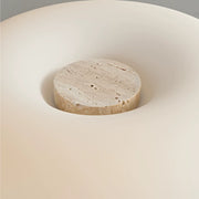 Nordic Travertine & Glass Mushroom Table Lamp-GQ18