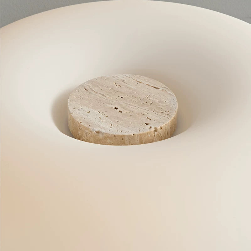 Nordic Travertine & Glass Mushroom Table Lamp-GQ18