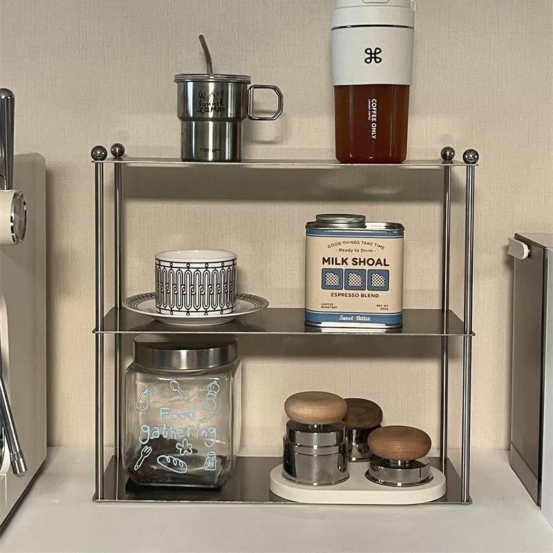 Stainless steel coffee cup storage rack