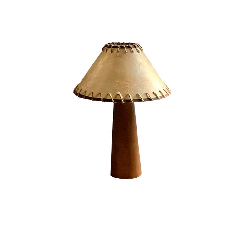 Vintage Wabi-Sabi Solid Wood Table Lamp-GQ07