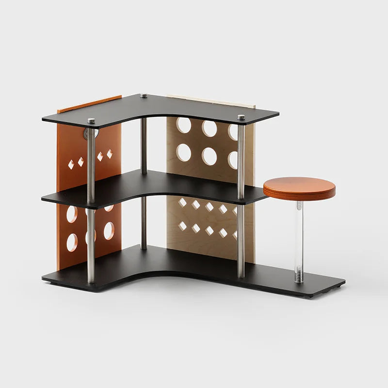 Wooden Corner Cup & Coffee Rack