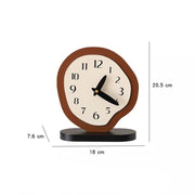 French Vintage Wooden Desk Clock