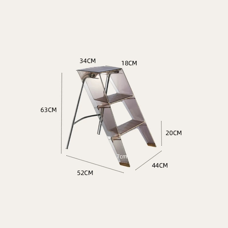 3-Step Household Ladder with Non-Slip Steps