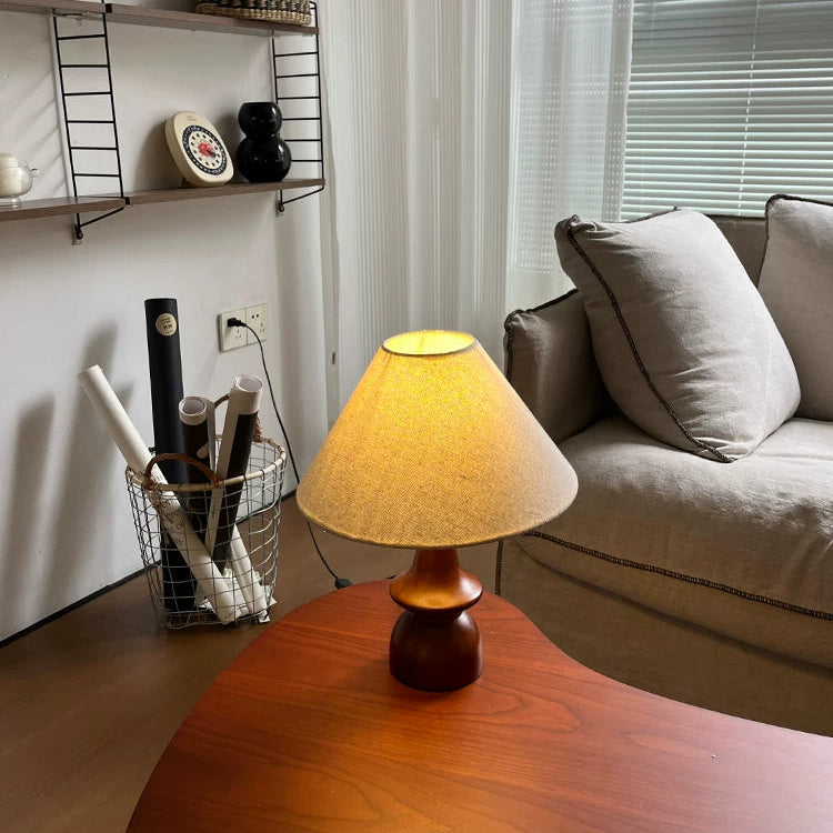 Rubber Wood Table Lamp-GQ11
