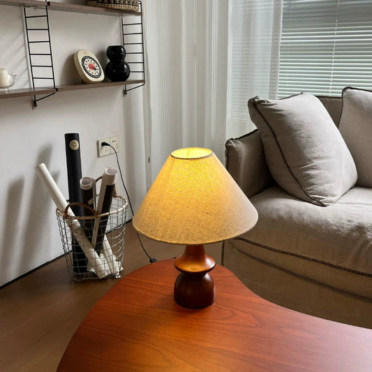 Rubber Wood Table Lamp-GQ11