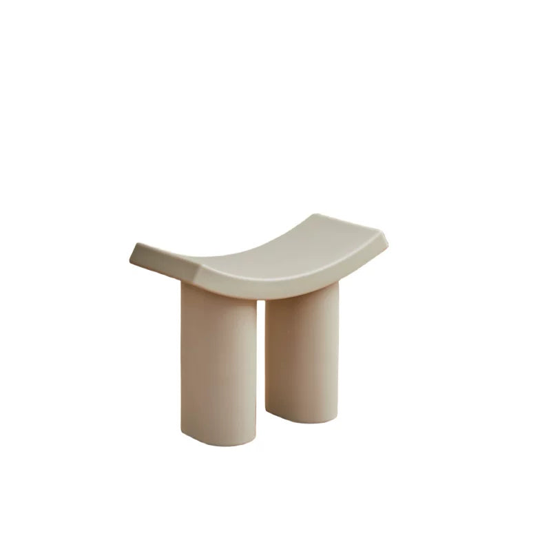 Curved Plastic Shoe-Changing Stool