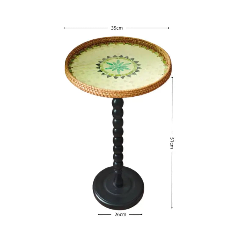 Bohemian Rattan Side Table