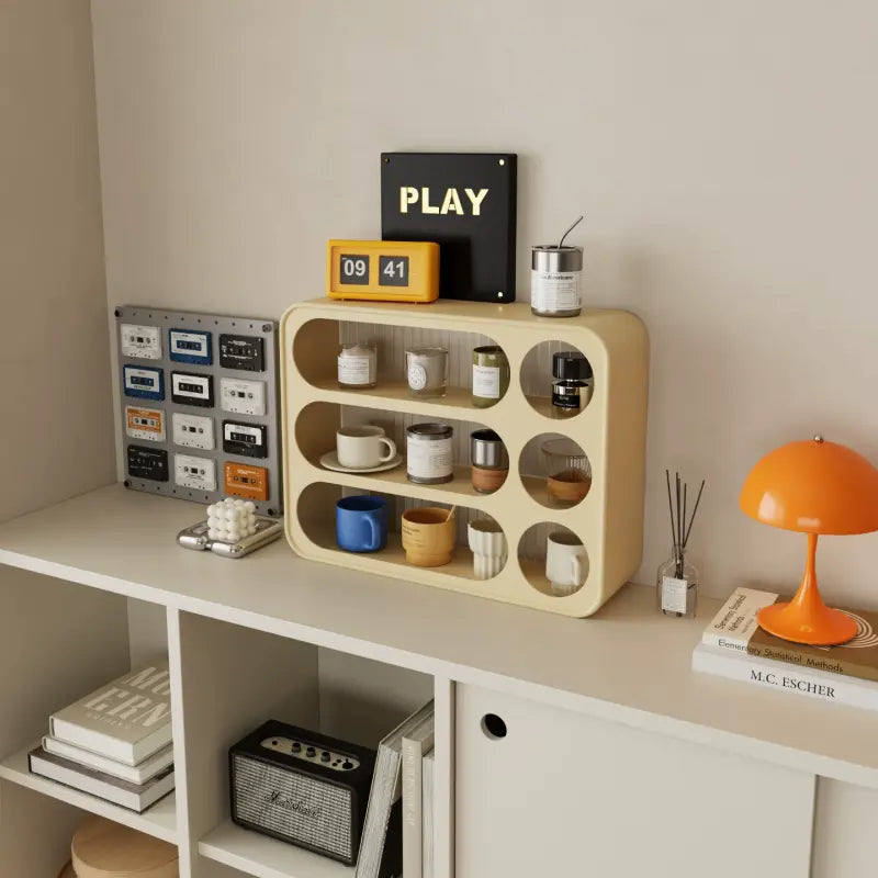 9-Compartment Metal Mug Rack