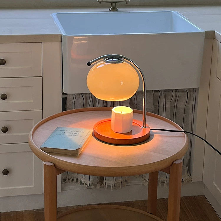 Vintage Solid Wood Wax Melt Lamp-GQ04