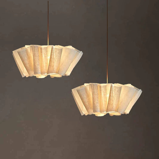 Wabi-Sabi Vintage Ceiling Lamp Fabric Pendant Light-GQ14