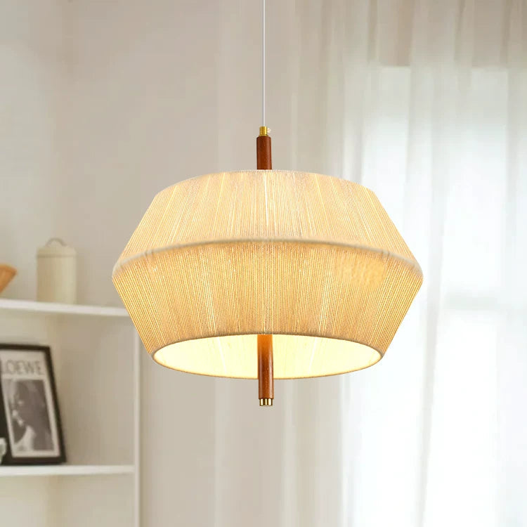 Wabi-Sabi Fabric Pendant Light-GQ19