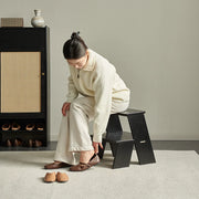 Wooden Two-Tier Step Stool and Side Table