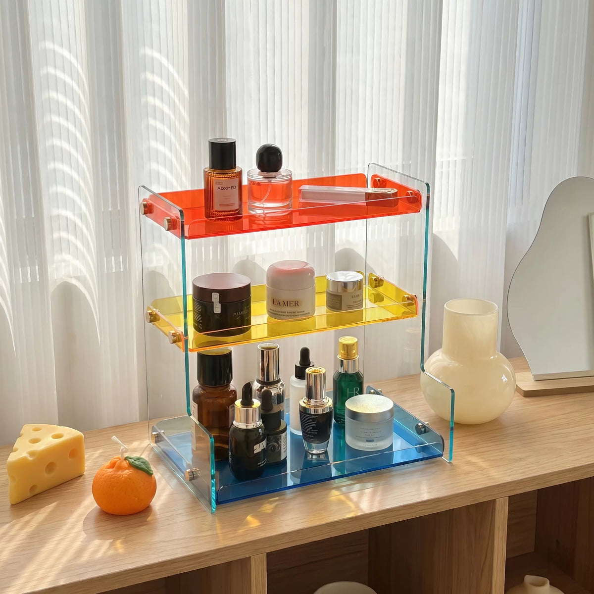 Acrylic Tiered Cup & Vanity Storage Rack