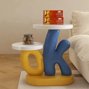 OK Resin Two-Tier Side Table