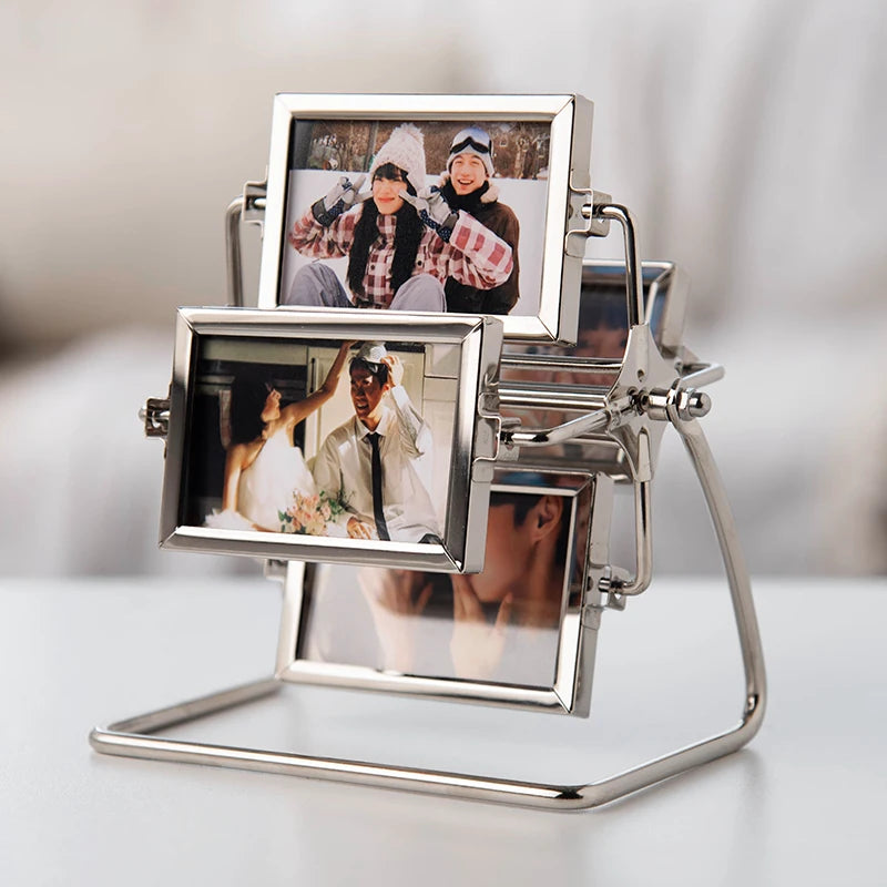 Metal Rotating Photo Frame