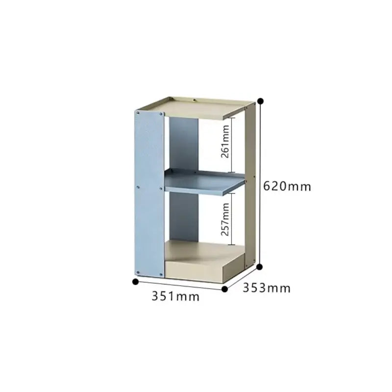 3-Tier Iron Snack Storage Cart with Wheels