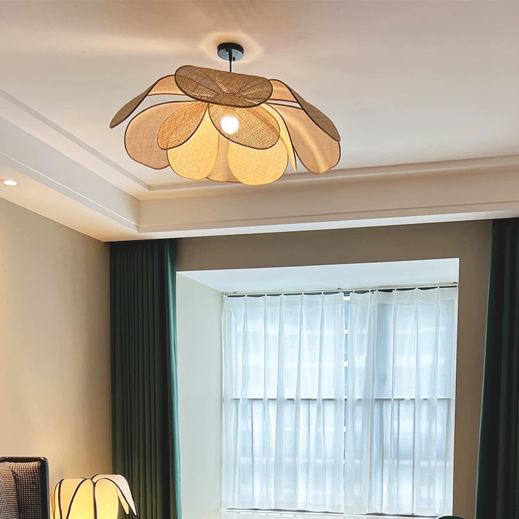 Vine Woven Petal Pendant Light-GQ16