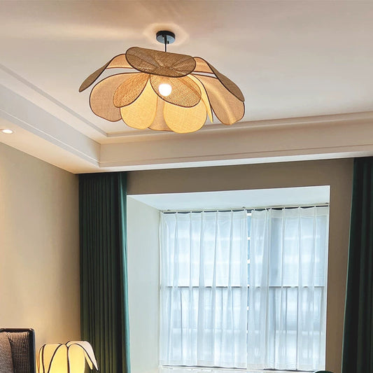 Vine Woven Petal Pendant Light-GQ16